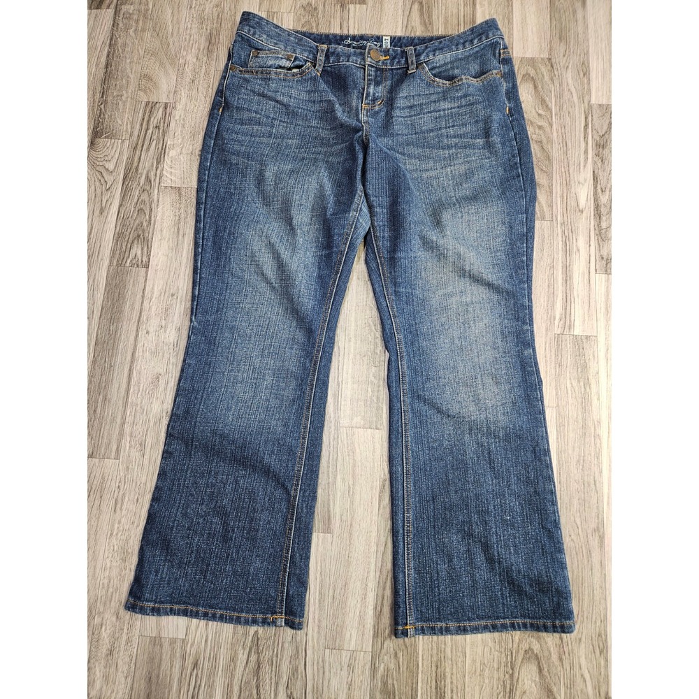 American Rag Bootcut Jeans Womens 15 S Blue Stretch Denim Mid Rise